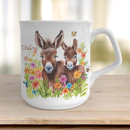 cute donkey mug for kids, personalised mugs for kids, gift shop australia, lesley smitheringale