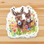 donkey sticker, hush the moon, stickers for kids