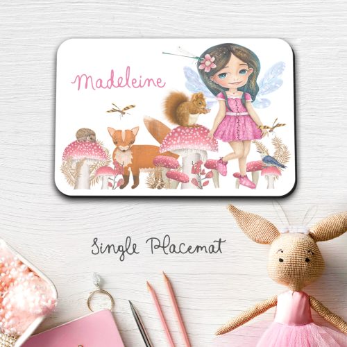 matching placemats and coasters for kids, fairy coasters, fairy placemats