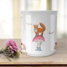 Fairy and Woodland Friends on 8 oz mug on shelf Back