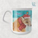 cute christmas fox mug, Christmas fox mug, winter fox and robins mug, personalised mug for kids, Christmas mugs, personalised mugs, gifts for kids, Christmas gifts for kids, hush the moon. mugs for kids, personalised gifts for kids