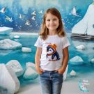 penguin t-shirt for toddlers, t-shirts for kids, t-shirts for babies, personalised t-shirts for babies, penguin art for kids, penguin t-shirt for kids, gifts for kids, clothes for kids, personalised clothes for kids, hush the moon, lesley smitheringale