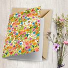 meadow of flowers card, flowers card, watercolour floral card, colourful flowers greeting card, hush the moon, cards for gardeners