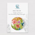 Meadow of Flowers I Badge on Card 58mm