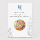 Meadow of Flowers II Badge on Card 32 mm