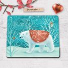 Polar Bear and Robin Single Place Mat in Xmas Setting